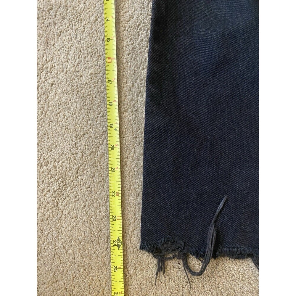 Levi's 501® Original Cropped Distressed Black Women's Jeans Size 24 - Picture 11 of 16